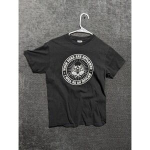 Delta Pro Weight Mens Outlaw Skull Graphic T-Shirt Black Small 2nd Amendment